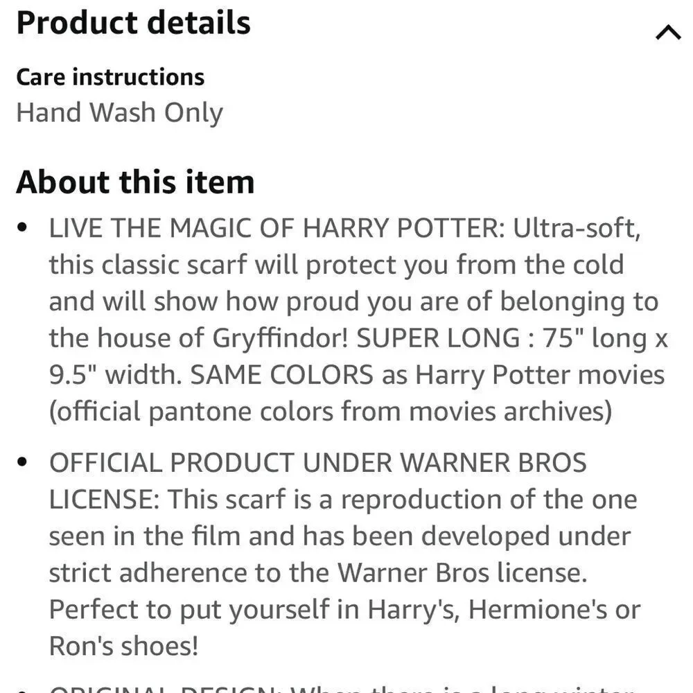Disney Cinereplicas Harry Potter - Scarf Classic Gryffindor - Official EUC